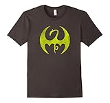 Men's Marvel Iron Fist Distressed Dragon Logo Graphic T-Shirt XL Asphalt