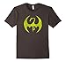 Men's Marvel Iron Fist Distressed Dragon Logo Graphic T-Shirt XL Asphalt