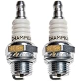 Champion (2 Pack) Copper Plus Small Engine Spark Plug - CJ6-2PK | Replaces A3NX CS40 7542 WS7E 254 6521 6746 BM7A BM7Y 14-3N BMR7A W22MU W22MUS 77-308-1. 20k-30k mileage rated.
