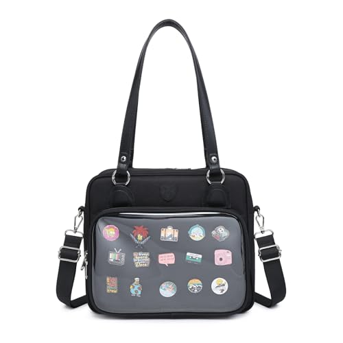 Canvas Ita Bag Backpack Crossbody Kawaii Pin Display Bag  display picture 1