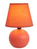 Simple Designs LT2008-ORG Mini Ceramic Globe Table Lamp, Orange (Tools &amp; Home Improvement)
