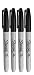 Sharpie Permanent Markers, Fine Point, Black Ink (4-Pack) primary