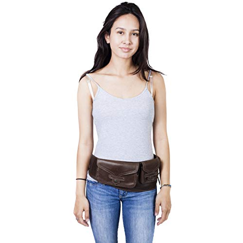 Women's Brown Leather Utility Belt 