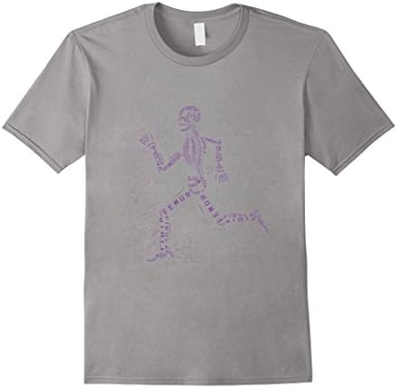 Men's Nurse Gift Ideas Running Skelton With Bone Names Medium Slate
