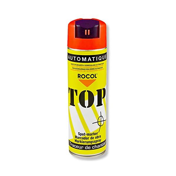 TOP Markierungsspray Rocol - ROT - 500ml-Farbdose - Farbspray - Markierspray - Markierungsfarbe - Forstspray - Forstfarbe