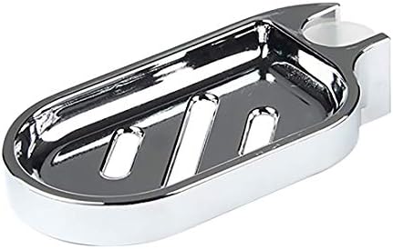 Geqian1982 Shower Rail Soap Holder Shower Soap Dish Clip-on Soap Tray Fits 25mm Riser Rail/Tube