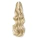 Claw Ponytail Extension Short Curly Wave 145G Thick Jaw Ponytails Pony Tail Hairpiece Clip in Hair Extensions Real Natural as Human Synthetic Fibre for Women 18 inch bleach blonde