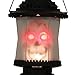 Adorox LED Skull Lantern Flashing Music Sounds Light up Scary Skeleton Candle Horror Party Prop Decoration Lamp