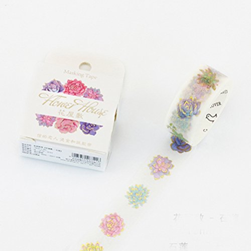 Flower Washi Tape (Gold flowers) - Thumbnail 4