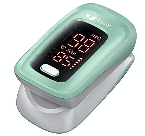EMAY Fingertip Oxygen Monitor | Blood Oxygen Saturation Monitor with Heart Rate Display
