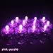 AGPTEK 24x LED Submersible Waterproof Wedding/Party/Floral Decoration Tea Vase Battery Light Candles-Pink-Purple