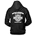 Harley-Davidson Military - Men's Black Skull Graphic Pullover Hoodie - Overseas Tour | Handmade Willie