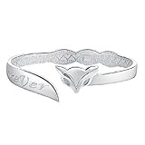 Lowpricenice Chic Wholesale Gift Lady Jewelry Silver Charm Cute Fox Bracelet Bangle