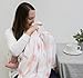 Amazing Baby Muslin Swaddle Blanket, Premium Cotton, Watercolor Roses, Pink, 1 Pack