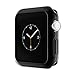 Coobes Compatible with Apple Watch Case Series 5/4 44mm 40mm, Ultra-Thin TPU Plating Bumper Shiny Lightweight Shockproof Protector Cover Slim Shell Frame Compatible iWatch (Black, 44mm)