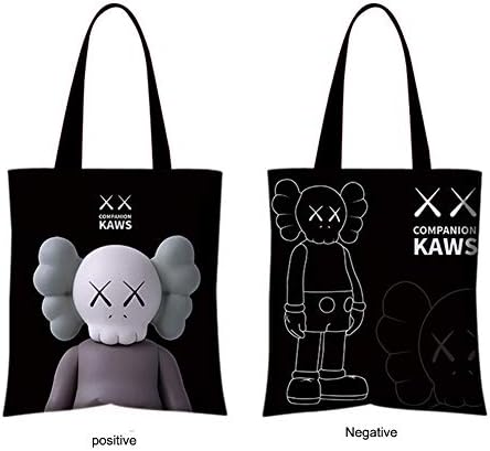 LXYIUN Kaws Tide brand package,Canvas bag Leisure Couple bag One shoulder High capacity Beach bag Gift bag