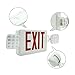 Ainfox 6 Pack LED Exit Sign Emergency Wall Light, UL Listed- LED Combo Emergency EXIT Sign with 2 Head Lights and Back -up Letter Cover (red/6pack)