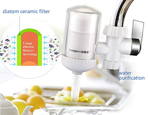Faucet Water Filter Faucet Mount Purifier Tap Water Filter for Kitchen Bathroom - Thumbnail 3