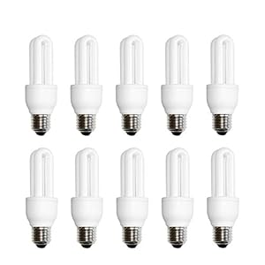 10 x nave spaarlamp buis 9W E27 extra koud wit 6500 K daglicht