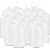 2x4 High White Pillar Candles, Set of