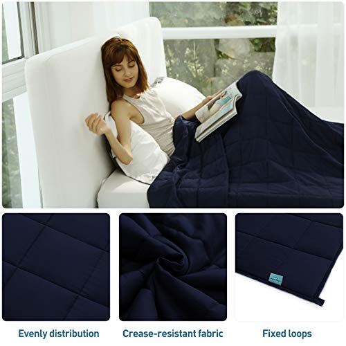 Weighted Idea Weighted Blanket 15 lbs 60''x80'' for Adults (Soft Fabric