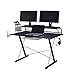 Techni Sport Gaming Desk - Two-Way Computer Desk with Elevated Monitor Stands, CD Rack, Cup Holder, & Accessories Storage for a Complete Gaming Setup - Carbon Laminated with Durable Steel Frame