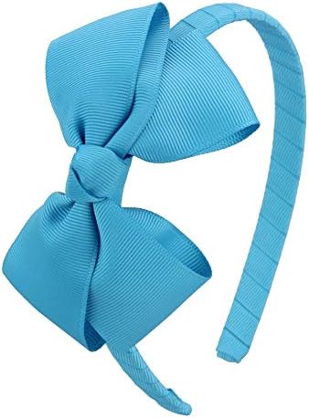 7Rainbows Fashion Cute Turquoise Bow Headband for Girls Toddlers.