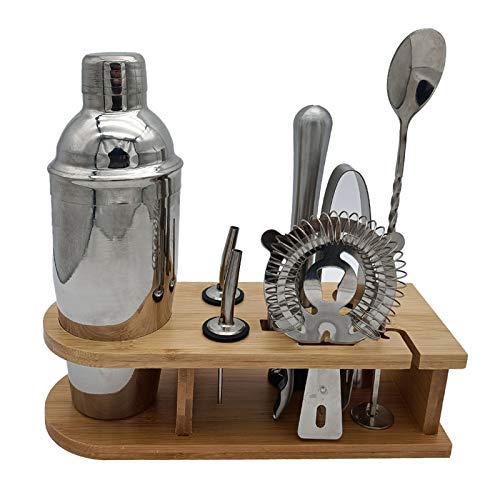 LTJX Cocktail Set Cocktail Mixer 10-teiliges Cocktail Bar Edelstahl Cocktailset Cocktail Shaker 750ml für Zuhause und… – Bild 5
