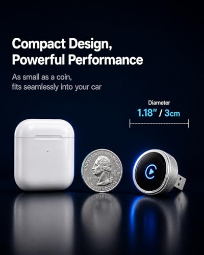 MYACUC 2026 Wireless CarPlay & Android Auto Adapter, 2 in 1 Adapter for iPhone and Android, WiFi 2.4/5GHz with Auto Connect, Stable Plug & Play and Latency-Free, Premium Aluminum Design