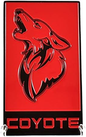 MetaL GT350 Coyote Badge Emblem For Mustang F150 Fits Decklid Emblem (Red)