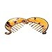 Fenteer 2pcs Chic Women's Banana Fish Hair Clips Comb Grip Clasp Plastic Ponytail Holder Red Brown