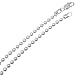 3mm Solid 925 Sterling Silver Military Ball Chain Necklace, 30"