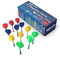 GIGGLE N GO Magnetic Replacement Darts for Kids - 12 Quality Safety Darts in 4 Color