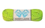 Lime Green 96 Inch Waxed Skate Lace - Derby Laces for Roller Derby, Hockey and Ice Skates, and Boots