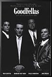 Framed Goodfellas - Black & White 24x36 Poster In Basic Black Wood Frame Movie Art Print