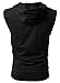 PAIZH Men's Sleeveless Workout Hoodie Zip-up Vests Gym Bodybuilding Lifting Tank Tops(L,Black)