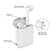 Bluetooth Earbuds Wireless Headphones Stereo In-Ear Earpieces Earphones With Noise Canceling Microphone Built-in Mic Headset for iPhone and Androids (White)