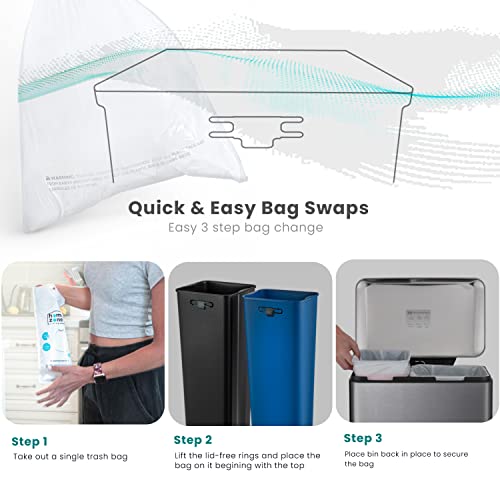 Home Zone Living 13 Gallon Dual Kitchen Trash Can, Dual Compartment