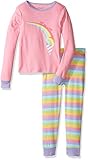The Children's Place Little Girls' Long Sleeve Top and Pants Pajama Set, Rainbow Pink 65448, 5