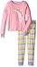 The Children's Place Girls' Little Long Sleeve Top and Pants Pajama Set, Rainbow Pink 65448, 4