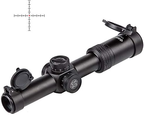 Marcool Scope Optics Second Focal Plane 30mm Tube Illuminated Hunting Riflescope 1-6x24 IR with 20mm Rings