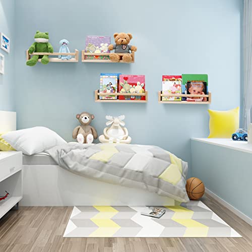 Nursery Book Shelves Wall Bookshelf for Kids Room Wood Floating