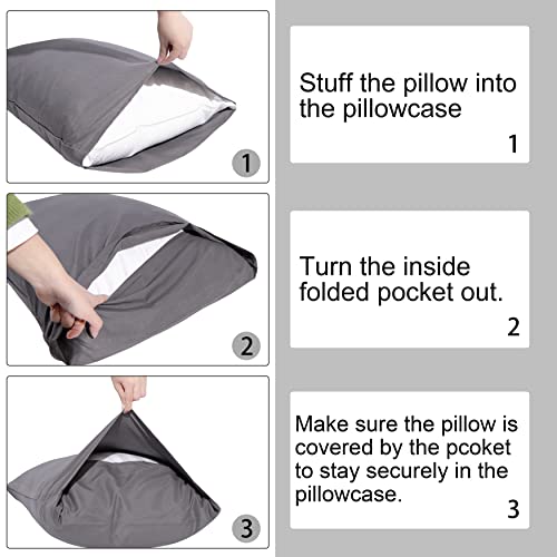 NTBAY 100 Brushed Microfiber Body Pillow Cover, Ultra Soft and Cozy Envelope Closure Full Body