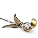 Flying ball necklace Vintage Retro Angel Wing Necklace Steampunk Pocket Watch Pendant necklace