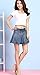 Chouyatou Women's Casual Stretchy A-Line Denim Mini Skirt