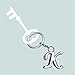 Monnel Stylish Letter K Simple Alphabet Key Ring Keychain With Velvet Bag Z-331