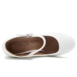 Women's Mary Jane Heels Closed Toe Chunky Heel