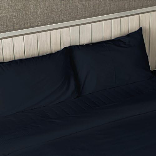 DEEP POCKET 1800 COUNT BAMBOO SERIES 4 PIECE BED SUPER SOFT SHEET SET ALL SIZES (California King / King, Navy)