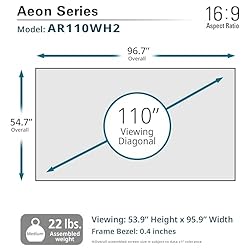 Elite Screens Aeon Series, 110-inch 16:9, 8K / 4K