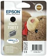 Epson T0611 Black Ink Cartridge Pigmented 250 Pages Teddy Bear Series Genuine view 3